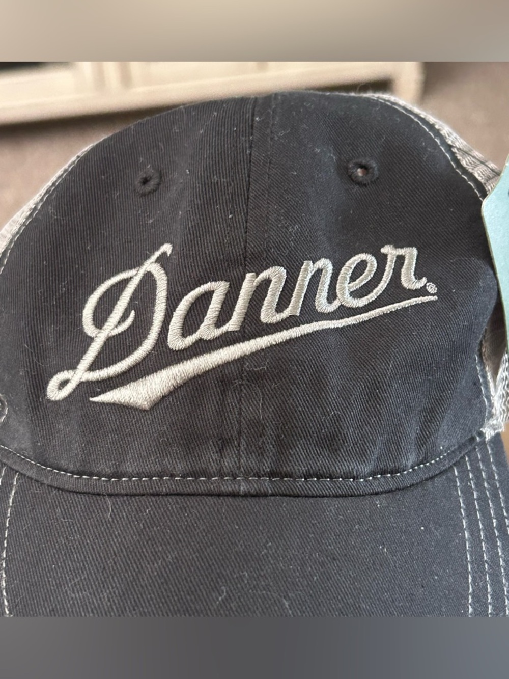 NWT Danner Embroidered Trucker Meshback Adjustable Cap Hat - Black / Charcoal - Picture 7 of 7